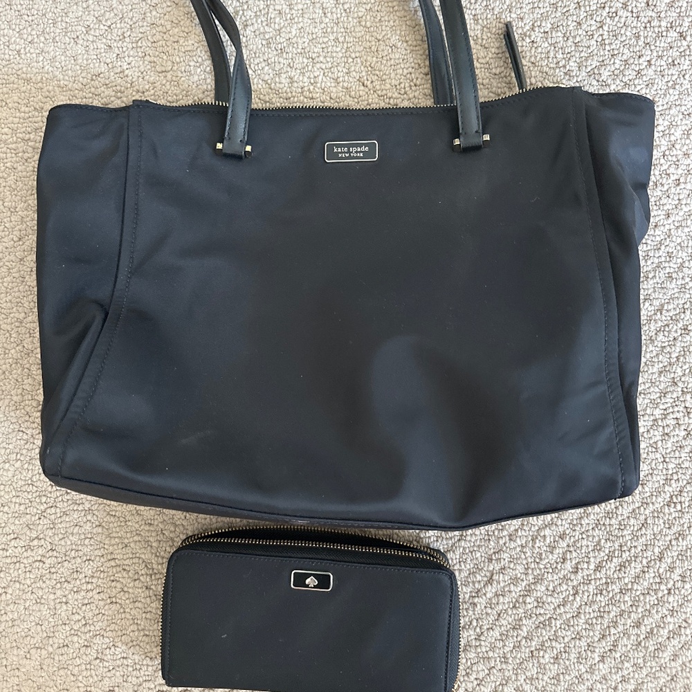 Kate Spade tote and matching wallet